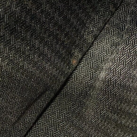 Auth DIOR/ChristianDior Trotteur Black Gray Dark Gray Jacquard Leather Handbag - Picture 14 of 16